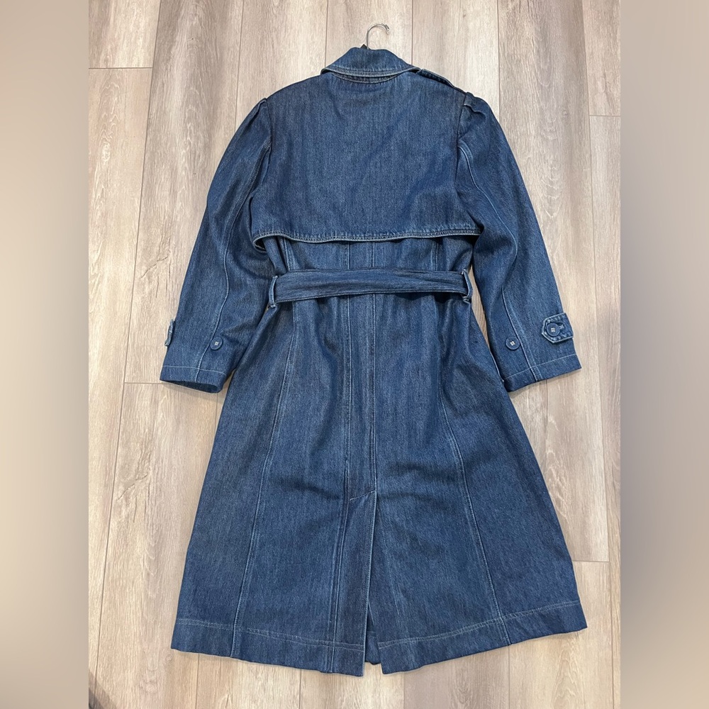 PAIGE Raina Denim Trench Coat NWT - Picture 9 of 10